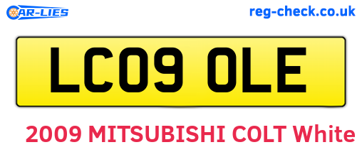 LC09OLE are the vehicle registration plates.
