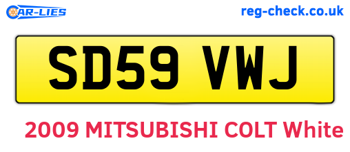 SD59VWJ are the vehicle registration plates.