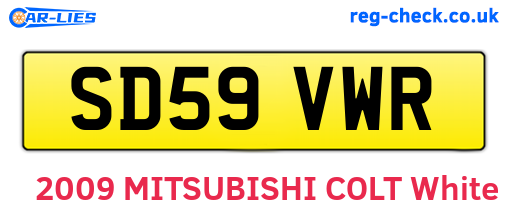 SD59VWR are the vehicle registration plates.