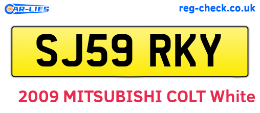 SJ59RKY are the vehicle registration plates.