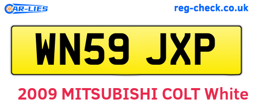 WN59JXP are the vehicle registration plates.