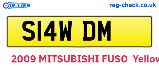 S14WDM are the vehicle registration plates.