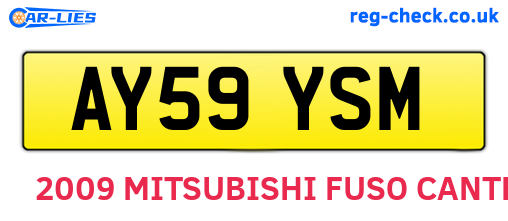 AY59YSM are the vehicle registration plates.