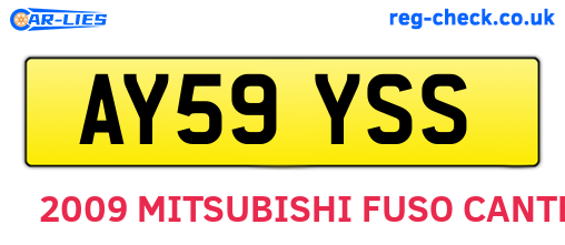 AY59YSS are the vehicle registration plates.