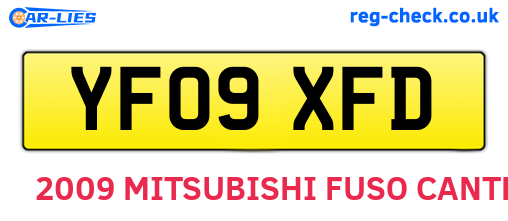 YF09XFD are the vehicle registration plates.