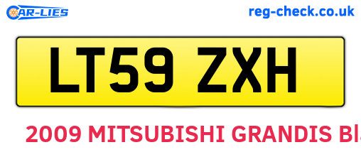 LT59ZXH are the vehicle registration plates.
