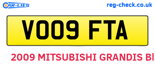 VO09FTA are the vehicle registration plates.
