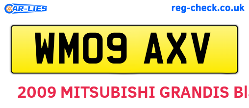 WM09AXV are the vehicle registration plates.