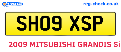 SH09XSP are the vehicle registration plates.