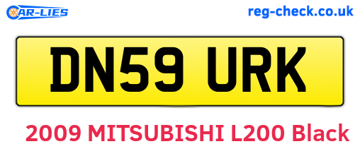 DN59URK are the vehicle registration plates.