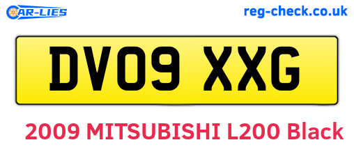 DV09XXG are the vehicle registration plates.