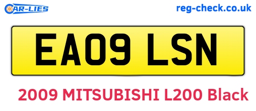 EA09LSN are the vehicle registration plates.