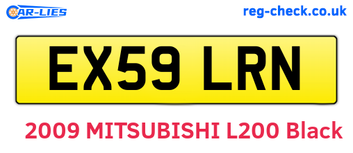 EX59LRN are the vehicle registration plates.