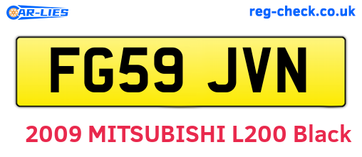 FG59JVN are the vehicle registration plates.