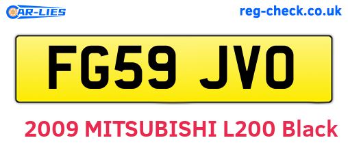 FG59JVO are the vehicle registration plates.