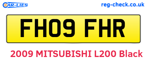 FH09FHR are the vehicle registration plates.