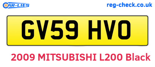 GV59HVO are the vehicle registration plates.