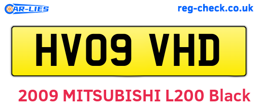 HV09VHD are the vehicle registration plates.
