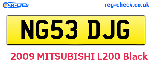 NG53DJG are the vehicle registration plates.