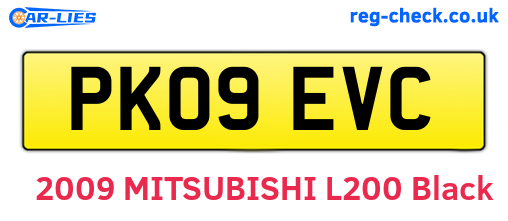 PK09EVC are the vehicle registration plates.