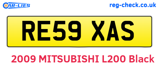 RE59XAS are the vehicle registration plates.