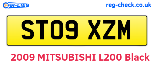 ST09XZM are the vehicle registration plates.