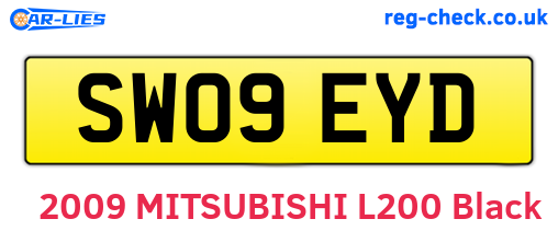 SW09EYD are the vehicle registration plates.
