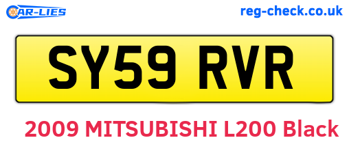 SY59RVR are the vehicle registration plates.