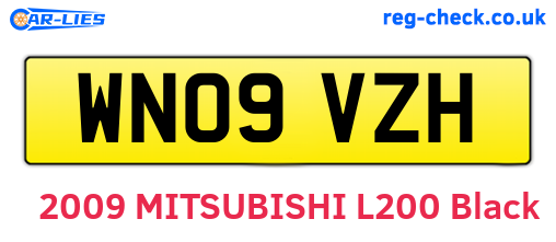 WN09VZH are the vehicle registration plates.