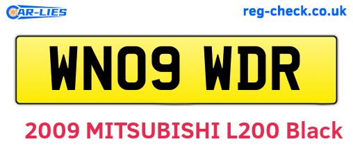 WN09WDR are the vehicle registration plates.