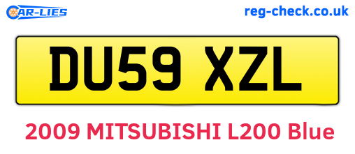 DU59XZL are the vehicle registration plates.