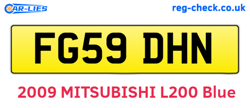 FG59DHN are the vehicle registration plates.