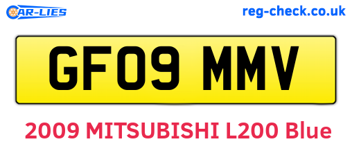 GF09MMV are the vehicle registration plates.