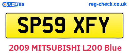 SP59XFY are the vehicle registration plates.