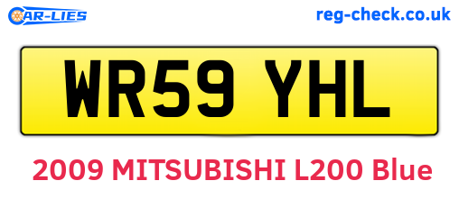 WR59YHL are the vehicle registration plates.