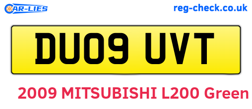 DU09UVT are the vehicle registration plates.