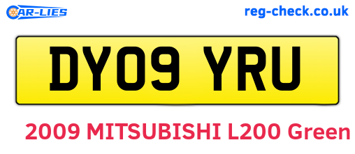 DY09YRU are the vehicle registration plates.