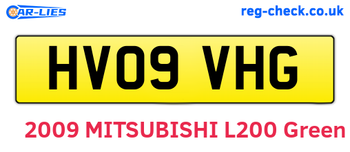 HV09VHG are the vehicle registration plates.