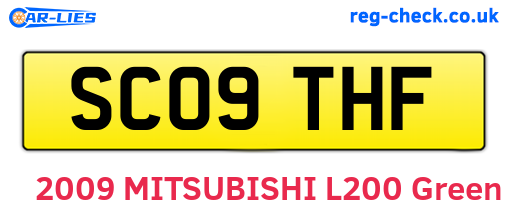 SC09THF are the vehicle registration plates.
