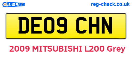 DE09CHN are the vehicle registration plates.