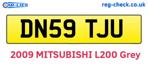 DN59TJU are the vehicle registration plates.