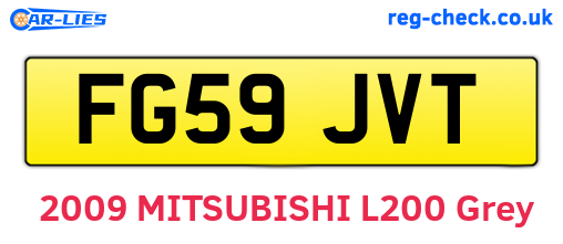 FG59JVT are the vehicle registration plates.