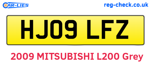 HJ09LFZ are the vehicle registration plates.