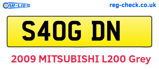 S40GDN are the vehicle registration plates.