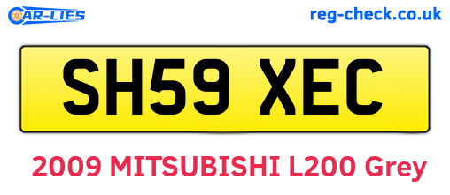 SH59XEC are the vehicle registration plates.