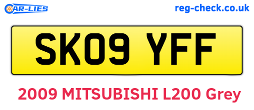 SK09YFF are the vehicle registration plates.