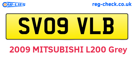 SV09VLB are the vehicle registration plates.