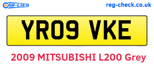 YR09VKE are the vehicle registration plates.