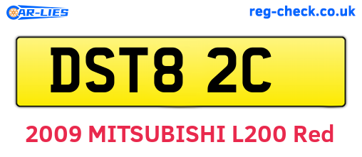 DST82C are the vehicle registration plates.