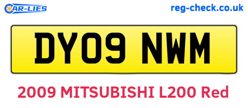 DY09NWM are the vehicle registration plates.